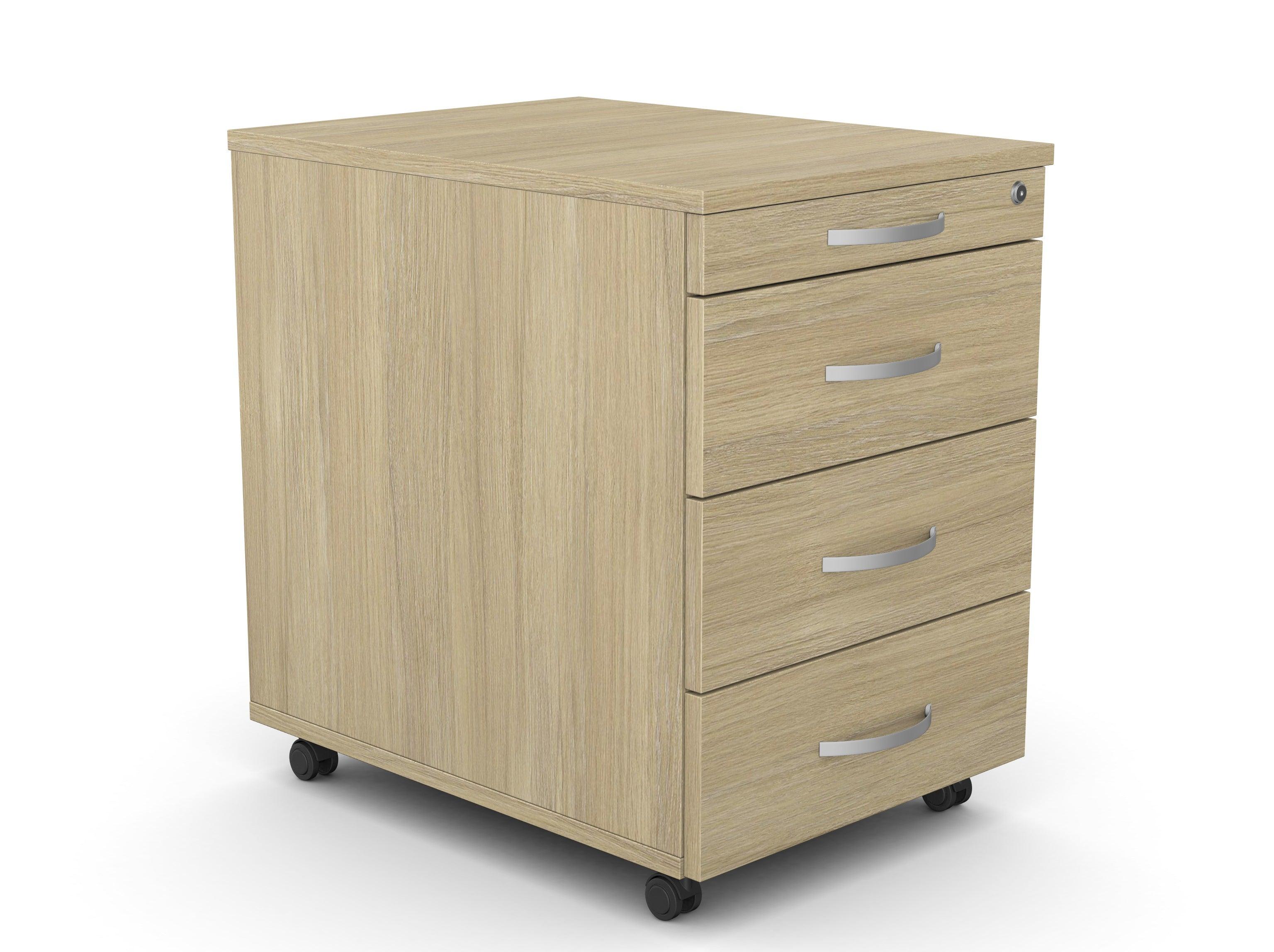 Atvilktņu bloks uz riteņiem, 4 atvilktnes, slēdzams-Ergostock