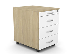 Atvilktņu bloks uz riteņiem, 4 atvilktnes, slēdzams-Ergostock