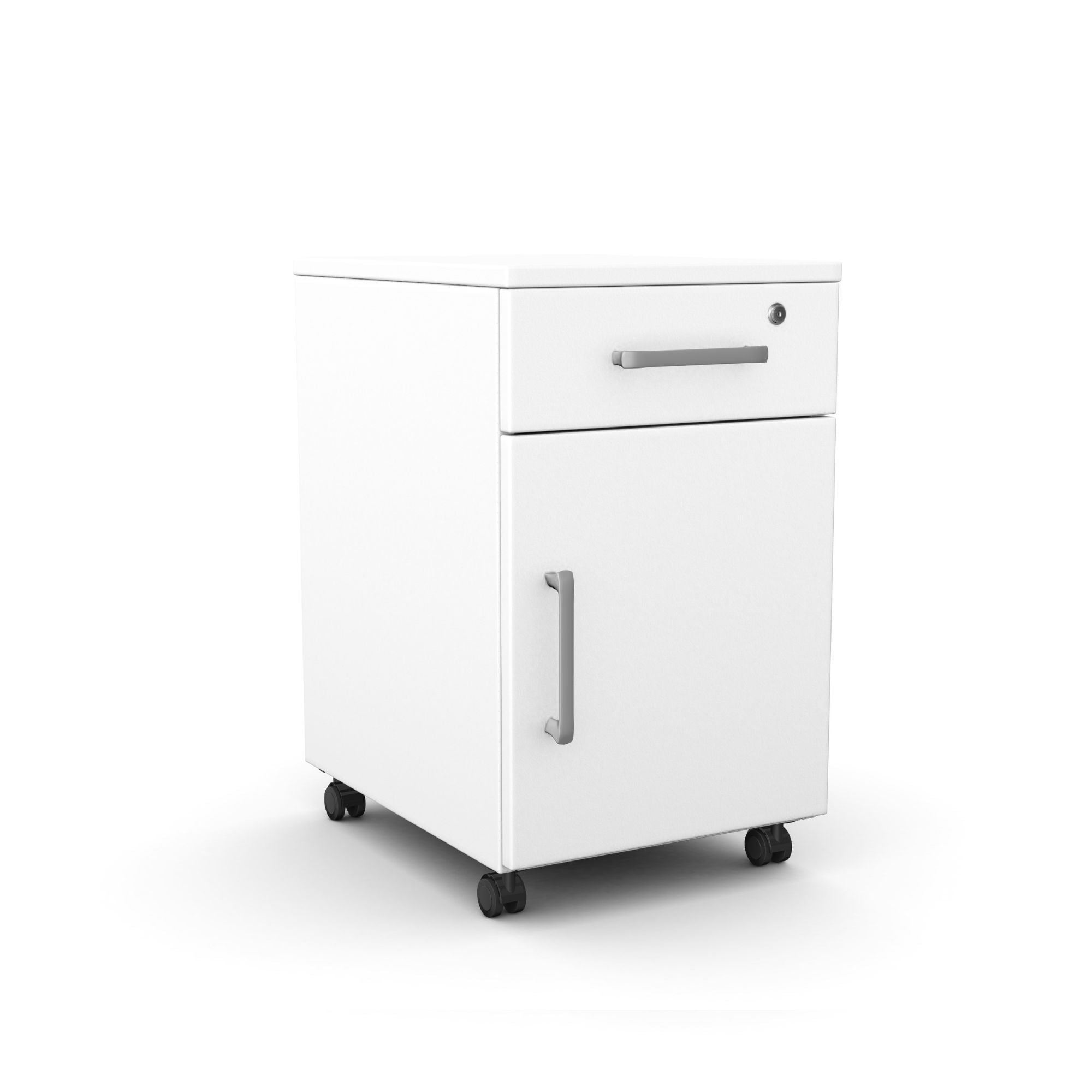 Atvilktņu bloks uz riteņiem AV-1, slēdzama atvilktne, konfigurējams - Ergostock.lv