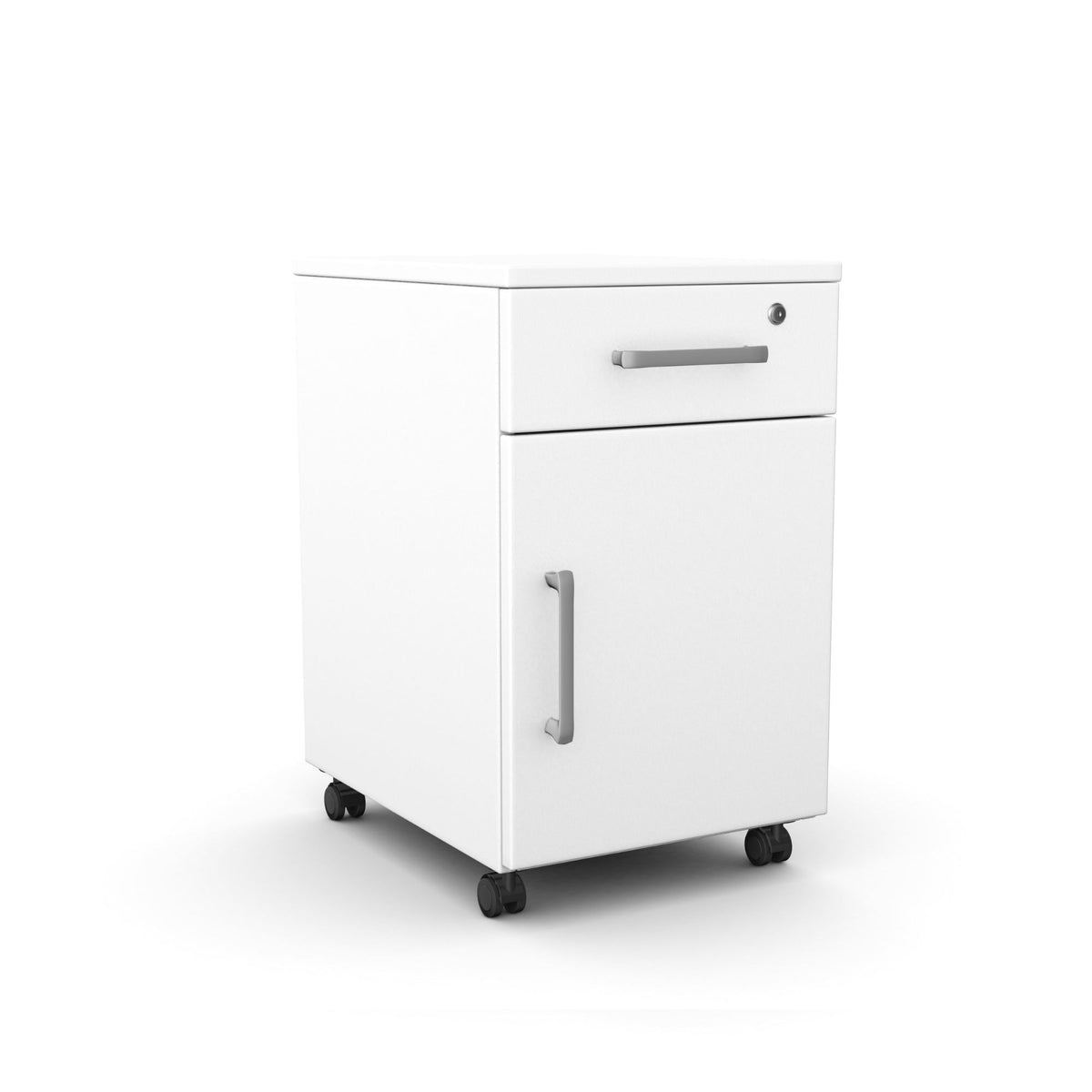 Atvilktņu bloks uz riteņiem AV-1, slēdzama atvilktne, konfigurējams - Ergostock.lv