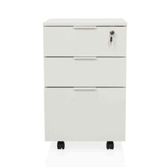 Atvilktņu bloks uz riteņiem LOCK, 3 atvilktnes, balts, slēdzams FD-Ergostock