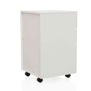 Atvilktņu bloks uz riteņiem LOCK, 3 atvilktnes, balts, slēdzams FD-Ergostock