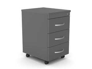 Atvilktņu bloks uz riteņiem SLIM, 3 atvilktnes, slēdzams-Ergostock