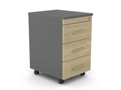 Atvilktņu bloks uz riteņiem SLIM, 3 atvilktnes, slēdzams-Ergostock