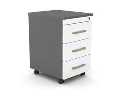 Atvilktņu bloks uz riteņiem SLIM, 3 atvilktnes, slēdzams-Ergostock