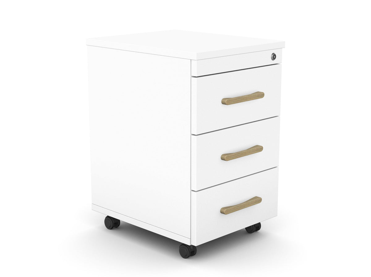 Atvilktņu bloks uz riteņiem SLIM, 3 atvilktnes, slēdzams-Ergostock