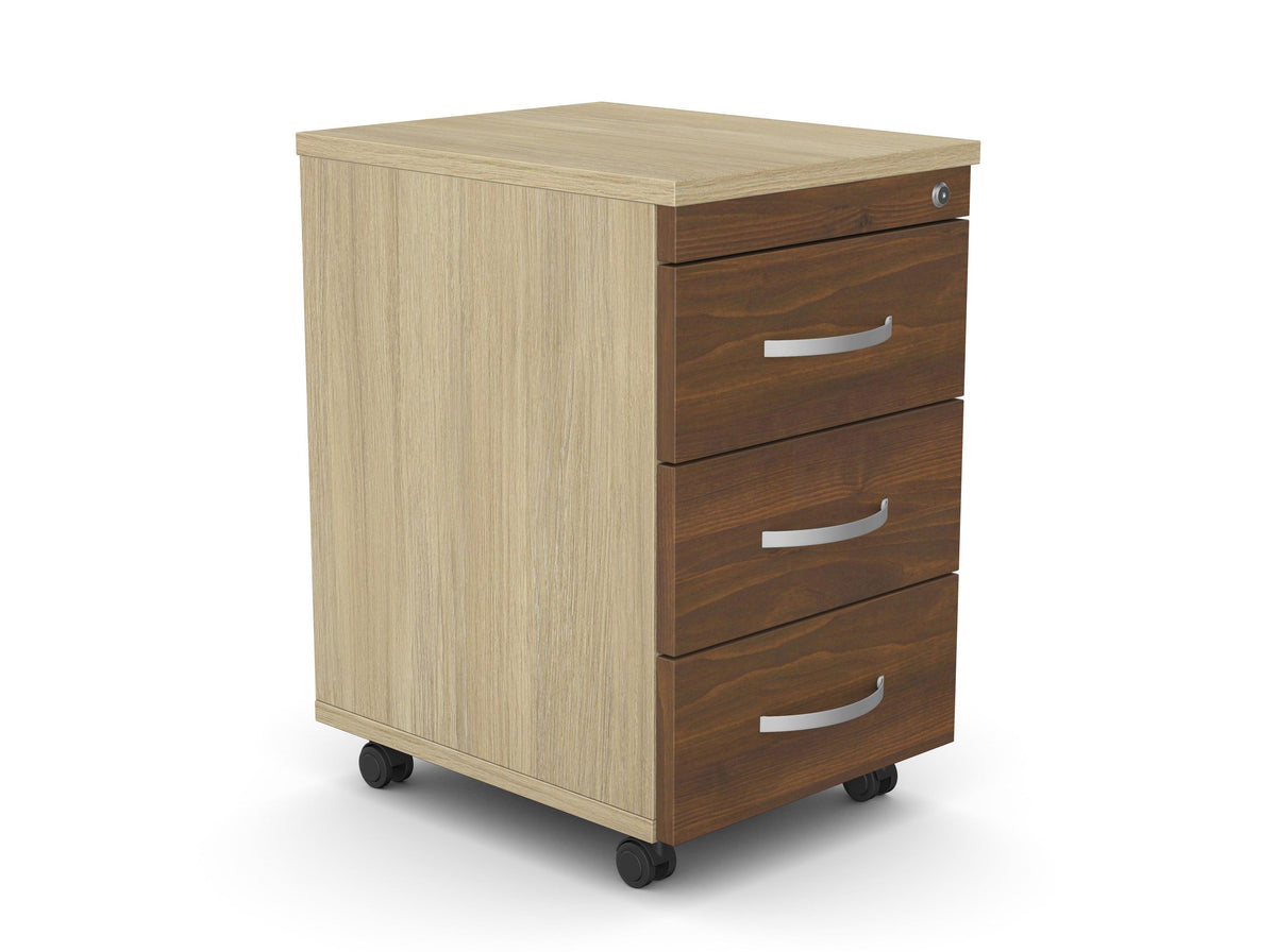 Atvilktņu bloks uz riteņiem SLIM, 3 atvilktnes, slēdzams-Ergostock