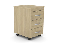 Atvilktņu bloks uz riteņiem SLIM, 3 atvilktnes, slēdzams-Ergostock