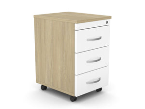 Atvilktņu bloks uz riteņiem SLIM, 3 atvilktnes, slēdzams-Ergostock