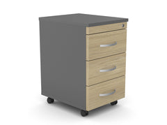 Atvilktņu bloks uz riteņiem SLIM, 3 atvilktnes, slēdzams-Ergostock