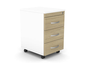 Atvilktņu bloks uz riteņiem SLIM, 3 atvilktnes, slēdzams-Ergostock