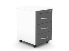 Atvilktņu bloks uz riteņiem SLIM, 3 atvilktnes, slēdzams-Ergostock