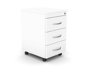 Atvilktņu bloks uz riteņiem SLIM, 3 atvilktnes, slēdzams-Ergostock