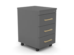 Atvilktņu bloks uz riteņiem SLIM, 3 atvilktnes, slēdzams-Ergostock