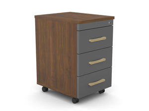 Atvilktņu bloks uz riteņiem SLIM, 3 atvilktnes, slēdzams-Ergostock