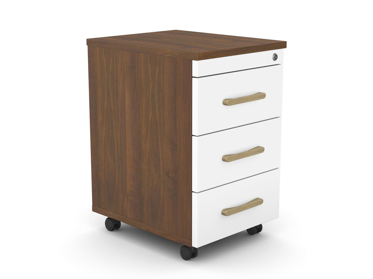 Atvilktņu bloks uz riteņiem SLIM, 3 atvilktnes, slēdzams-Ergostock