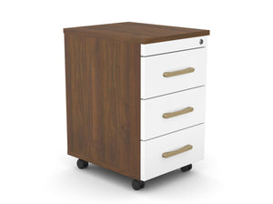 Atvilktņu bloks uz riteņiem SLIM, 3 atvilktnes, slēdzams-Ergostock