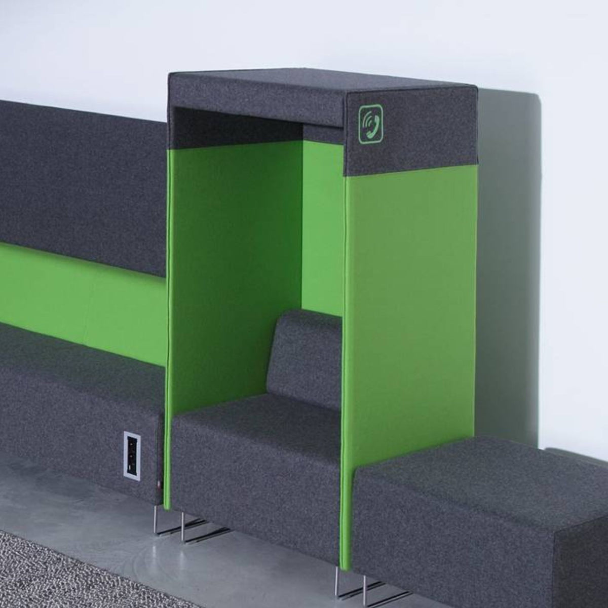 Atzveltnes krēsls QUADRA:phone_box, BEJOT:, konfigurējams