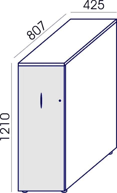 Augstais atvilkņu bloks HIGH, 120 cm, konfigurējams - Ergostock.lv