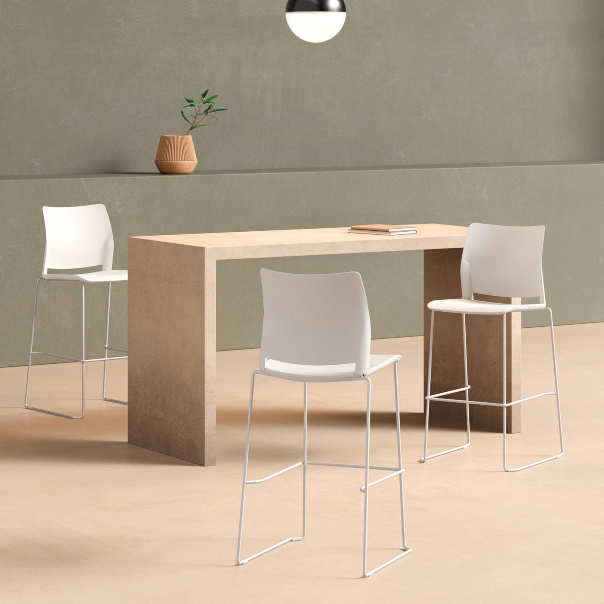 Bāra krēsls FENDO HIGH, BEJOT:, konfigurējams-Ergostock