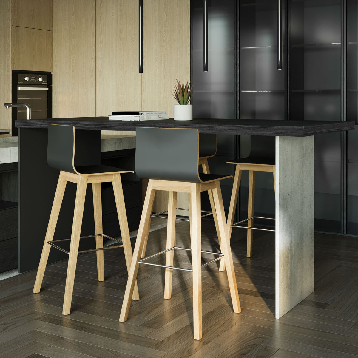 Bāra krēsls ORTE HIGH OAK, BEJOT:, konfigurējams