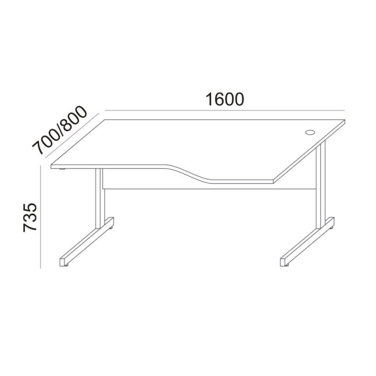 Biroja galds BRAMWICH II, ar nosegpaneli - Ergostock.lv