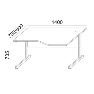 Biroja galds BRAMWICH II, ar nosegpaneli - Ergostock.lv
