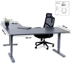 Biroja galds Forza Line L forma 160 cm x 120 cm-Ergostock