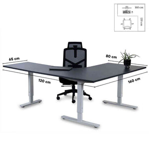 Biroja galds Forza Line L forma 160 cm x 120 cm-Ergostock