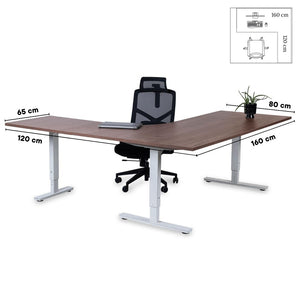 Biroja galds Forza Line L forma 160 cm x 120 cm-Ergostock