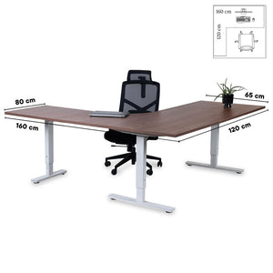 Biroja galds Forza Line L forma 160 cm x 120 cm-Ergostock