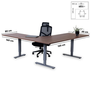 Biroja galds Forza Line L forma 160 cm x 120 cm-Ergostock