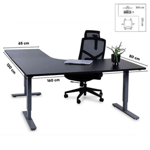 Biroja galds Forza Line L forma 160 cm x 120 cm-Ergostock