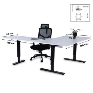 Biroja galds Forza Line L forma 160 cm x 120 cm-Ergostock