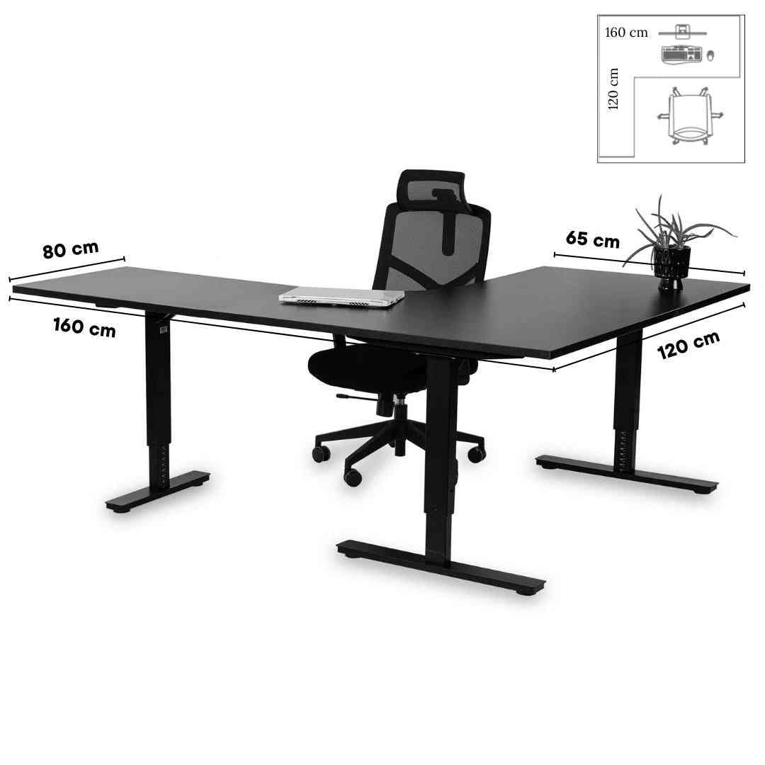 Biroja galds Forza Line L forma 160 cm x 120 cm-Ergostock