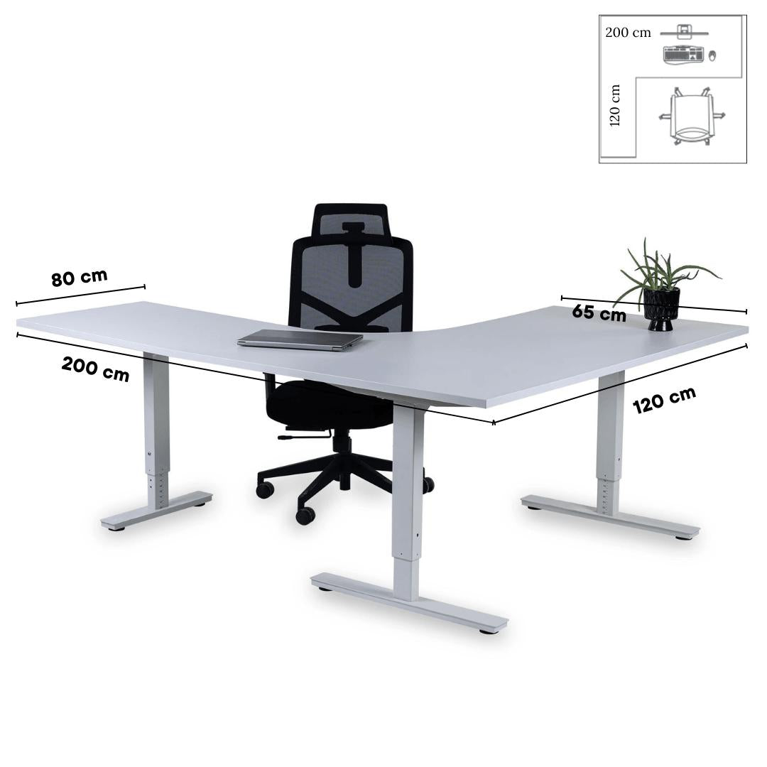Biroja galds Forza Line L forma 200 cm x 120 cm-Ergostock