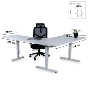 Biroja galds Forza Line L forma 200 cm x 120 cm-Ergostock