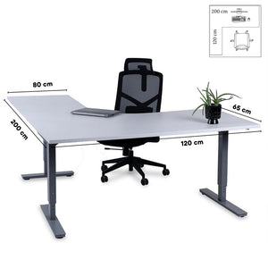 Biroja galds Forza Line L forma 200 cm x 120 cm-Ergostock