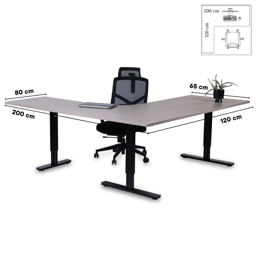 Biroja galds Forza Line L forma 200 cm x 120 cm-Ergostock