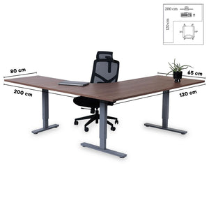 Biroja galds Forza Line L forma 200 cm x 120 cm-Ergostock