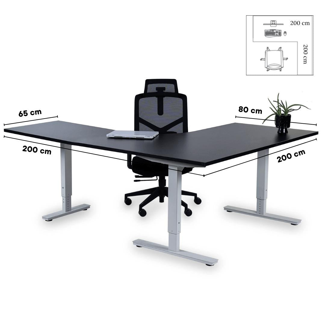 Biroja galds Forza Line L forma 200 cm x 200 cm-Ergostock