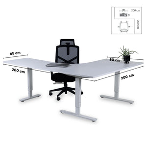Biroja galds Forza Line L forma 200 cm x 200 cm-Ergostock