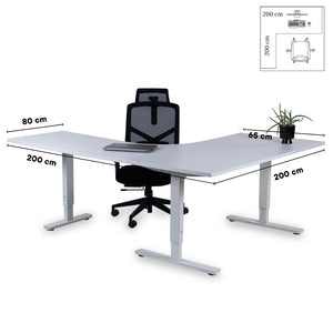 Biroja galds Forza Line L forma 200 cm x 200 cm-Ergostock