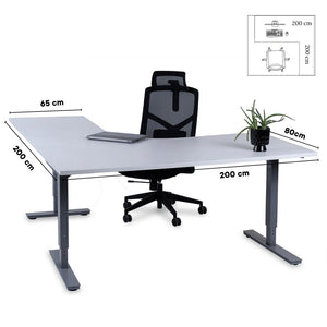Biroja galds Forza Line L forma 200 cm x 200 cm-Ergostock