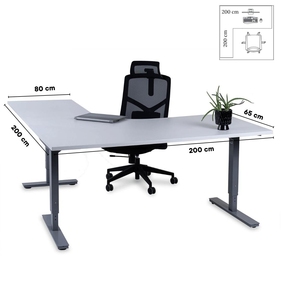 Biroja galds Forza Line L forma 200 cm x 200 cm-Ergostock