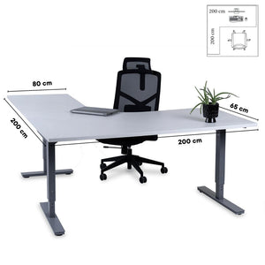 Biroja galds Forza Line L forma 200 cm x 200 cm-Ergostock