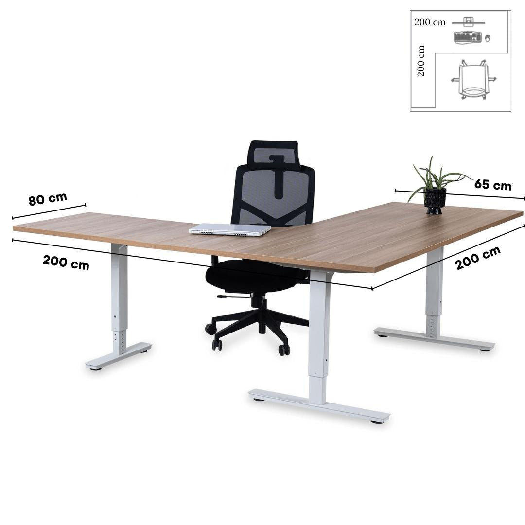 Biroja galds Forza Line L forma 200 cm x 200 cm-Ergostock