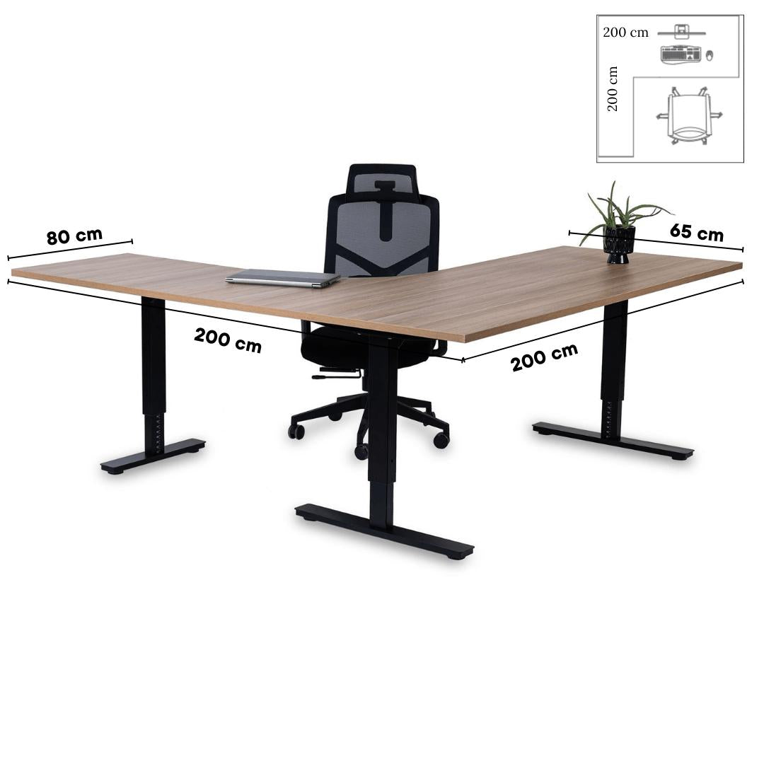 Biroja galds Forza Line L forma 200 cm x 200 cm-Ergostock