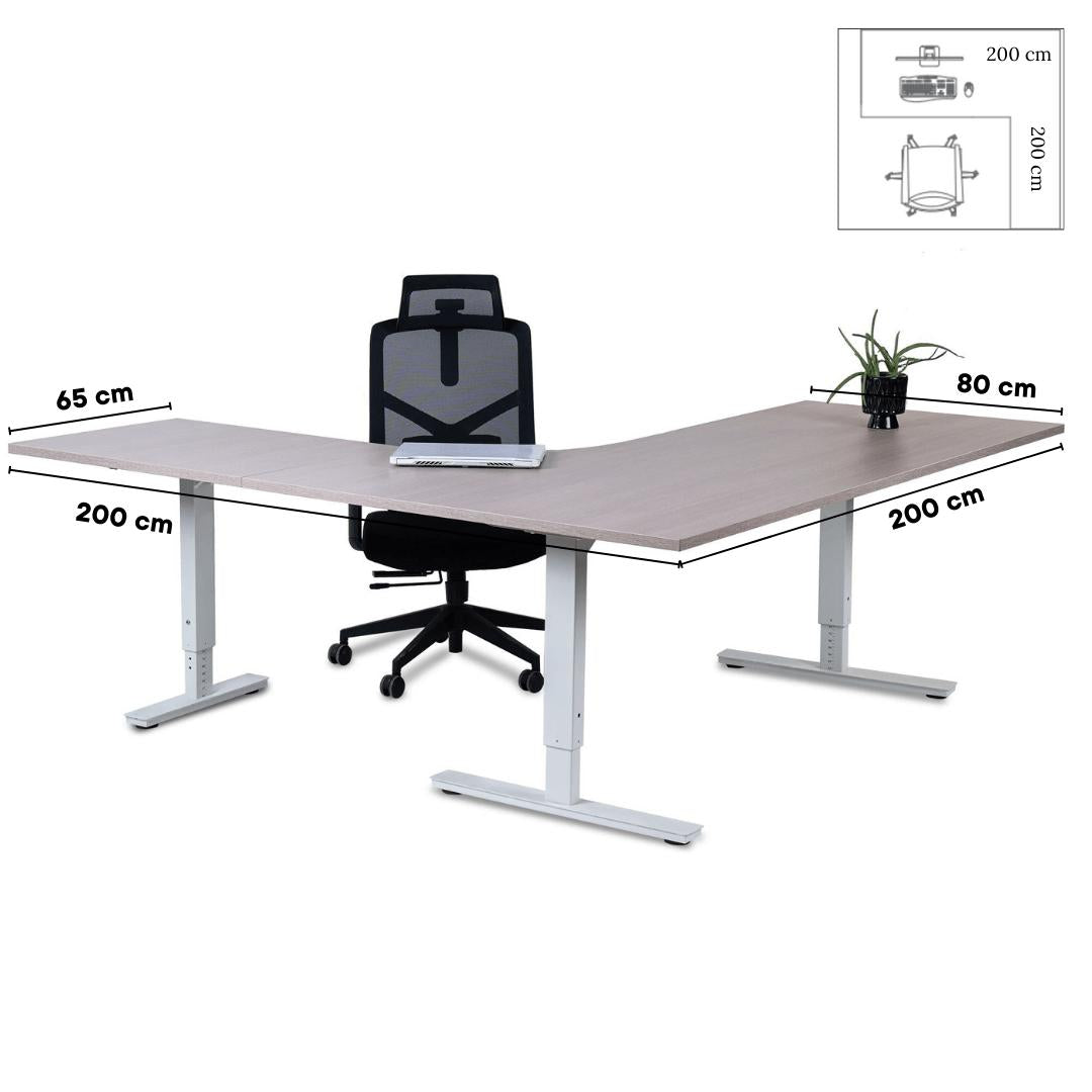 Biroja galds Forza Line L forma 200 cm x 200 cm-Ergostock