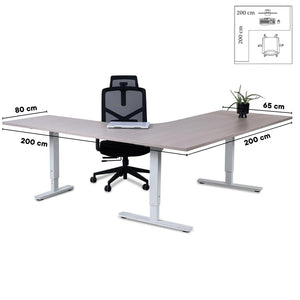 Biroja galds Forza Line L forma 200 cm x 200 cm-Ergostock